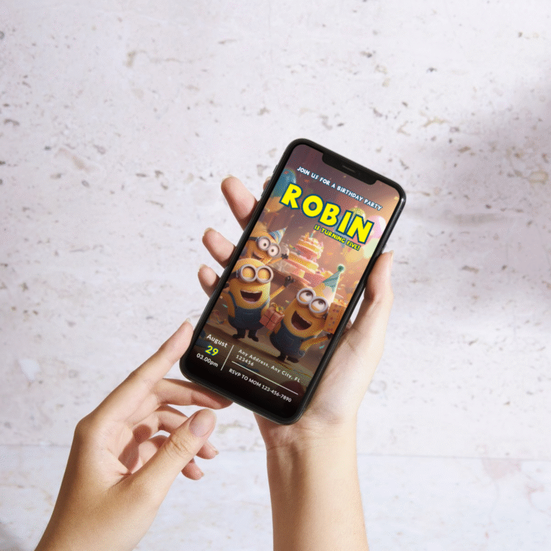 Minions Birthday Invitation | Editable & Printable | Canva Template | Instan Download